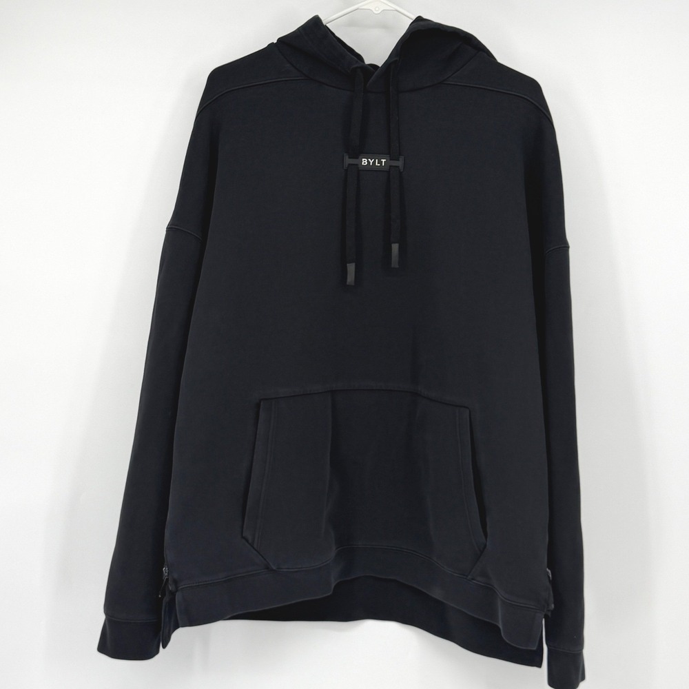 BYLT Premium Basics Remarkable Pullover Hoodie Black Mens Size M